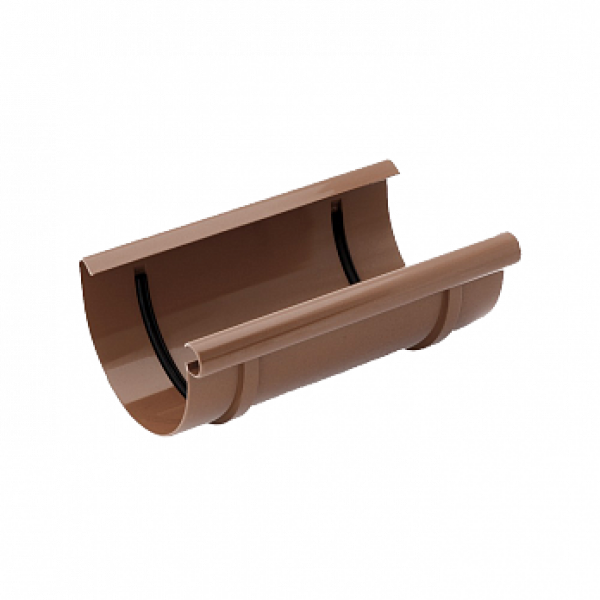 Муфта жолоба, пвх, d-75 мм, коричневий, BRYZA