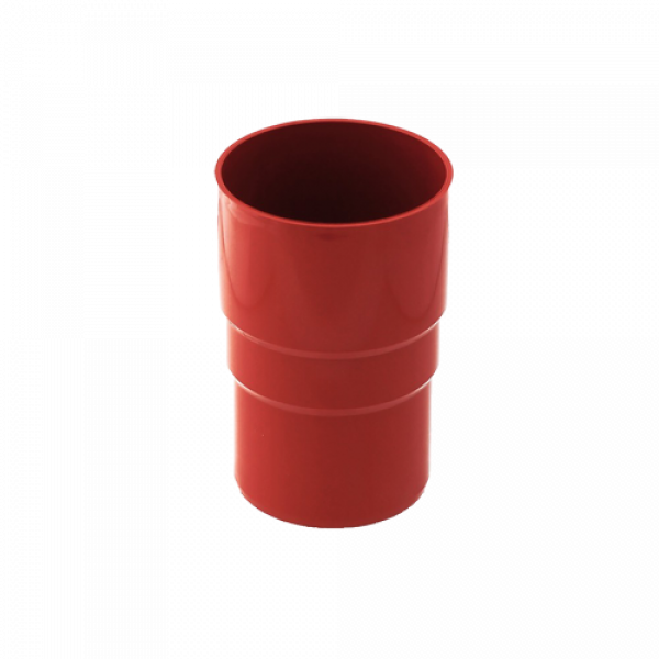 Сполучник водостічної труби, пвх, d-90 мм, червоний, BRYZA