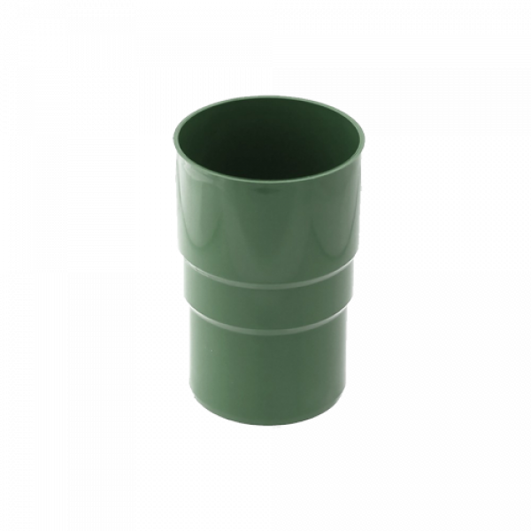 Сполучник водостічної труби, пвх, d-90 мм, зелений, BRYZA