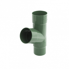 Трійник труби, пвх, d-90 мм, зелений, BRYZA