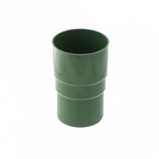 Сполучник водостічної труби, пвх, d-63 мм, зелений, BRYZA