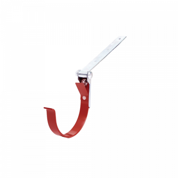 Гак жолоба регульований, d-150 мм, червоний, BRYZA
