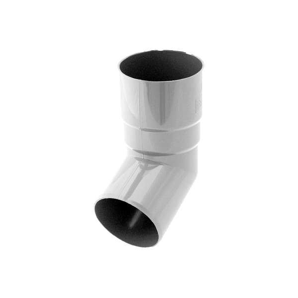 Коліно труби 67 гр, пвх, d-90 мм, білий, BRYZA