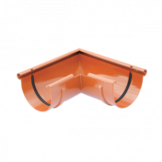 Кут внутрішній 90 гр, пвх, d-125 мм, цегляний, BRYZA