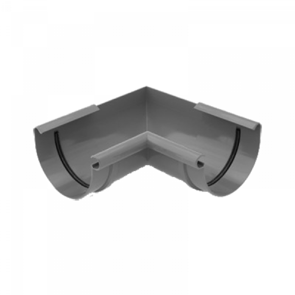 Кут внутрішній 90 гр, пвх, d-150 мм, графіт, BRYZA