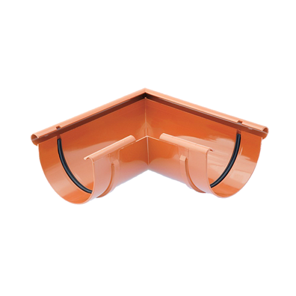 Кут зовнішній 90 гр, пвх, d-125 мм, цегляний, BRYZA