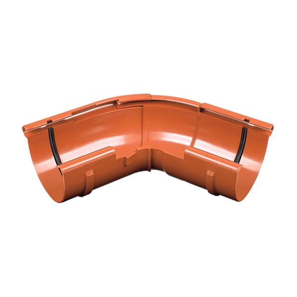 Кут зовнішній регульований 120-145 гр., пвх, d-125 мм, цегляний, BRYZA