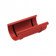 Муфта жолоба, пвх, d-125 мм, червоний, BRYZA