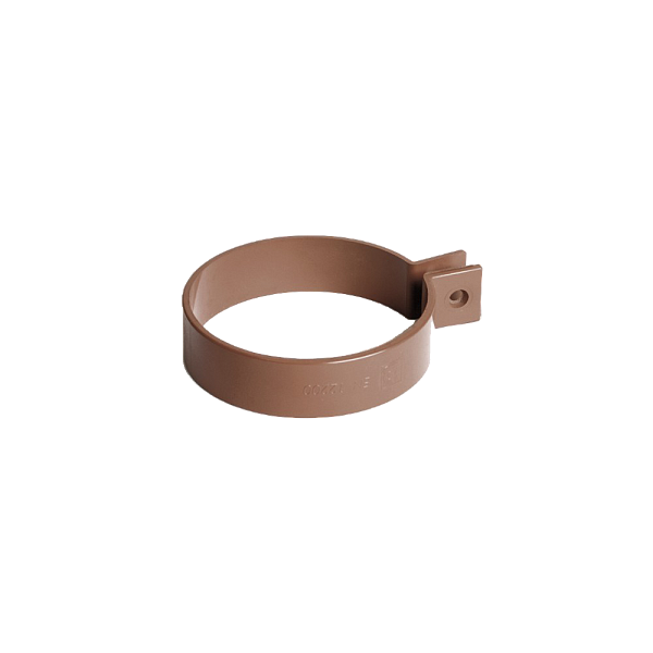 Хомут труби, пвх, d-90 мм, коричневий, BRYZA