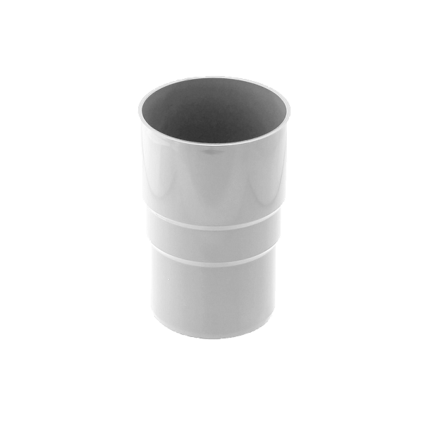 Сполучник водостічної труби, пвх, d-90 мм, білий, BRYZA