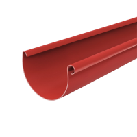 Желоб водосточный, пвх, L-3 м, d-125 мм, красный, BRYZA