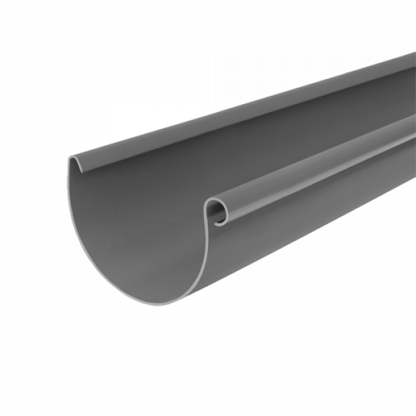 Жолоб ринва водостічний, пвх, L-3 м, d-125 мм, графіт, BRYZA