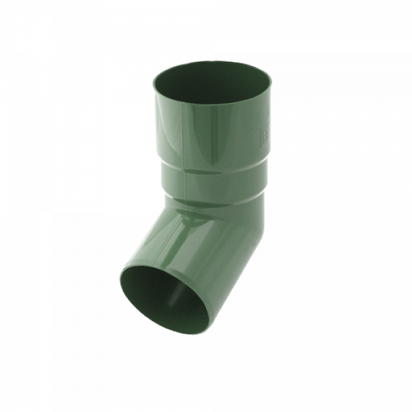 Коліно труби 67 гр, пвх, d-63 мм, зелений, BRYZA