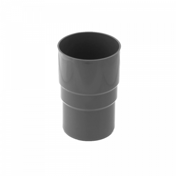 Сполучник водостічної труби, пвх, d-110 мм, графіт, BRYZA