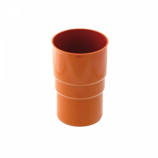 Сполучник водостічної труби, пвх, d-90 мм, цегляний, BRYZA