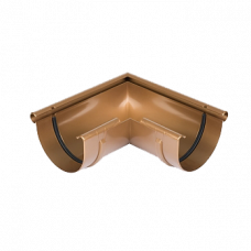 Кут внутрішній 90 гр, пвх, d-125 мм, мідний, BRYZA