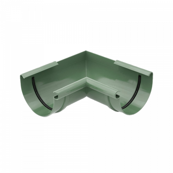 Кут внутрішній 90 гр, пвх, d-75 мм, зелений, BRYZA