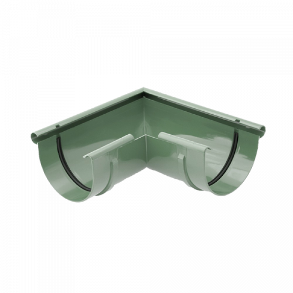 Кут зовнішній 90 гр, пвх, d-75 мм, зелений, BRYZA