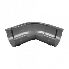 Кут зовнішній регульований 120-145 гр., пвх, d-125 мм, графіт, BRYZA