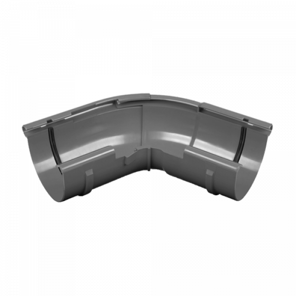 Кут зовнішній регульований 120-145 гр., пвх, d-125 мм, графіт, BRYZA