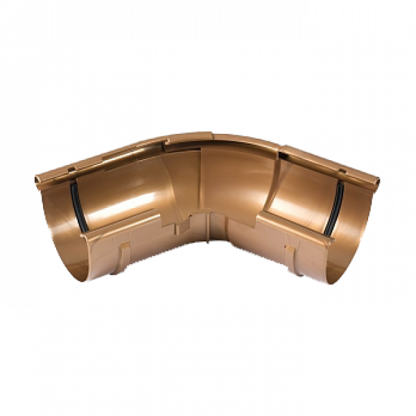 Кут зовнішній регульований 120-145 гр, пвх, d-125 мм, мідний, BRYZA