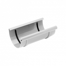 Муфта жолоба, пвх, d-125 мм, білий, BRYZA