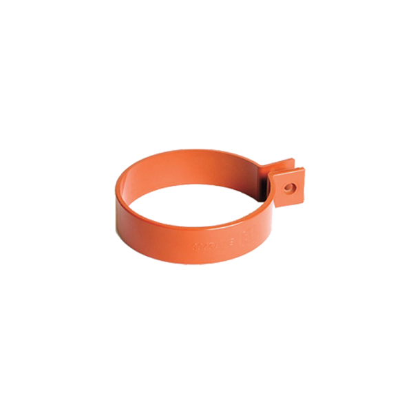 Хомут труби, пвх, d-90 мм, цегляний, BRYZA