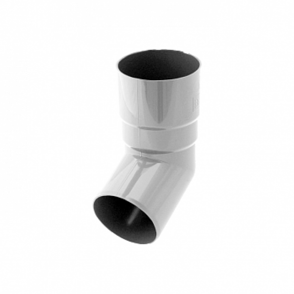 Коліно труби 67 гр, пвх, d-63 мм, білий, BRYZA