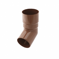 Колено трубы 67 гр, пвх, d-63 мм, коричневый, BRYZA