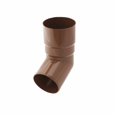 Коліно труби 67 гр, пвх, d-63 мм, коричневий, BRYZA