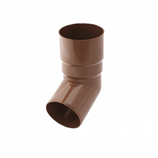 Коліно труби 67 гр, пвх, d-63 мм, коричневий, BRYZA