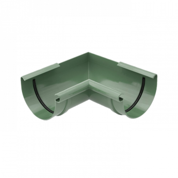 Кут внутрішній 90 гр, пвх, d-125 мм, зелений, BRYZA