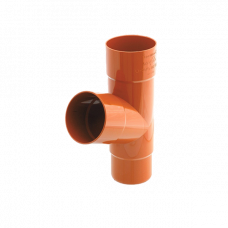 Трійник труби, пвх, d-90 мм, цегляний, BRYZA