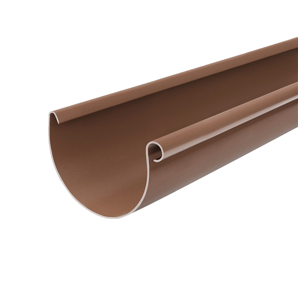 Жолоб ринва водостічний, пвх, L-3 м, d-75 мм, коричневий, BRYZA