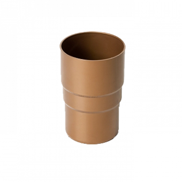 Сполучник водостічної труби, пвх, d-90 мм, мідний, BRYZA