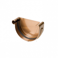 Заглушка жолоба ліва, пвх, d-125 мм, мідний, BRYZA