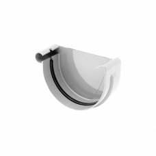 Заглушка жолоба ліва, пвх, d-75 мм, білий, BRYZA