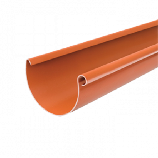 Жолоб ринва водостічний, пвх, L-3 м, d-125 мм, цегляний, BRYZA