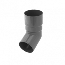Коліно труби 67 гр, пвх, d-90 мм, графіт, BRYZA