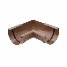 Кут внутрішній 90 гр, пвх, d-75 мм, коричневий, BRYZA