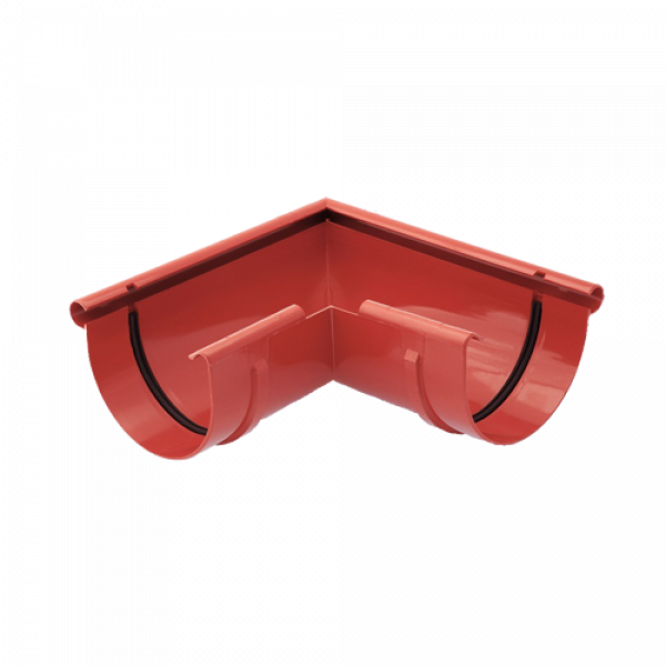 Кут зовнішній 90 гр, пвх, d-75 мм, червоний, BRYZA