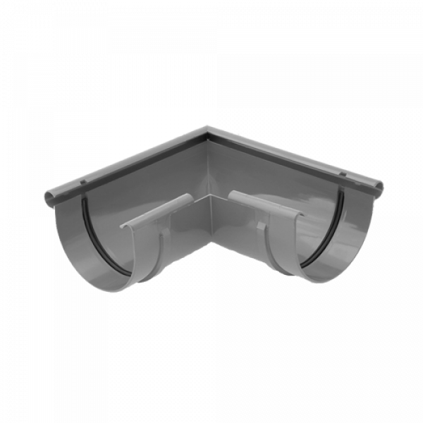 Кут зовнішній 90 гр, пвх, d-75 мм, графіт, BRYZA