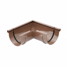 Кут зовнішній 90 гр, пвх, d-75 мм, коричневий, BRYZA