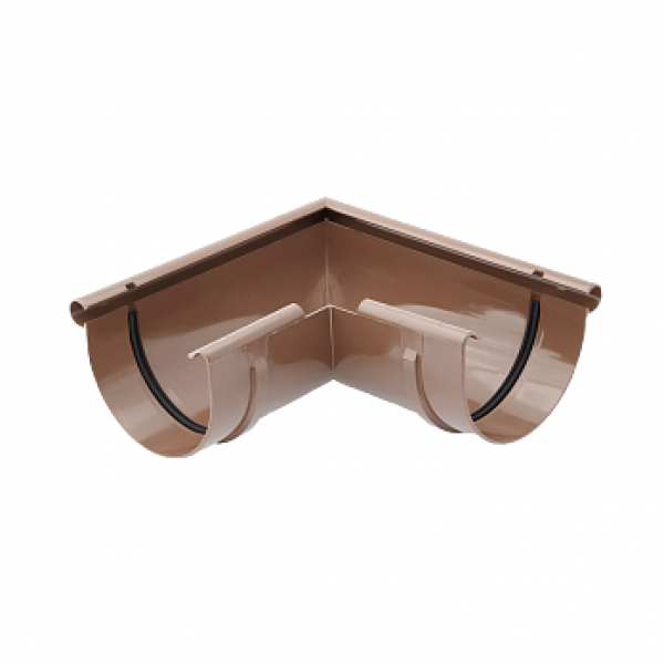 Кут зовнішній 90 гр, пвх, d-75 мм, коричневий, BRYZA