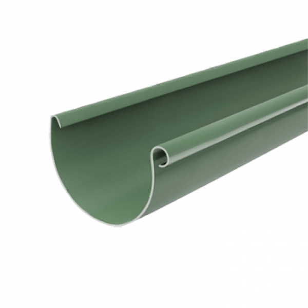Жолоб ринва водостічний, пвх, L-3 м, d-75 мм, зелений, BRYZA