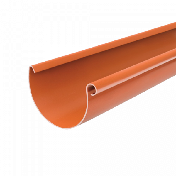 Жолоб ринва  водостічний, пвх, L-3 м, d-75 мм, цегляний, BRYZA