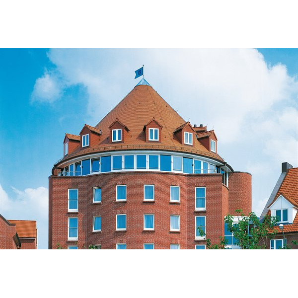 Керамічна черепиця Creaton Biber Ambiente Segmentschnitt, натуральний червоний