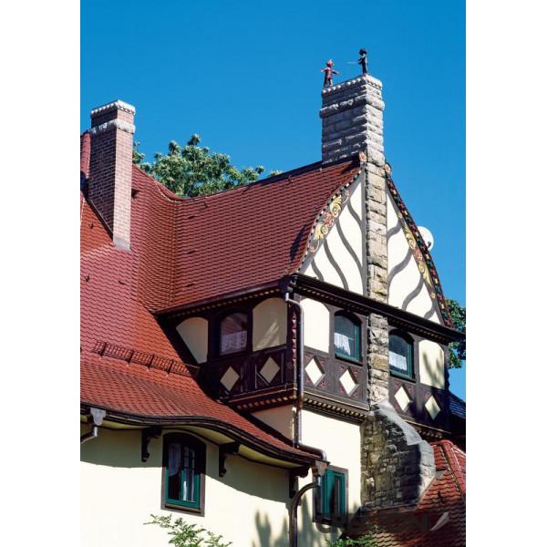 Керамічна черепиця Creaton Biber Klassik Finesse, колір Червоний