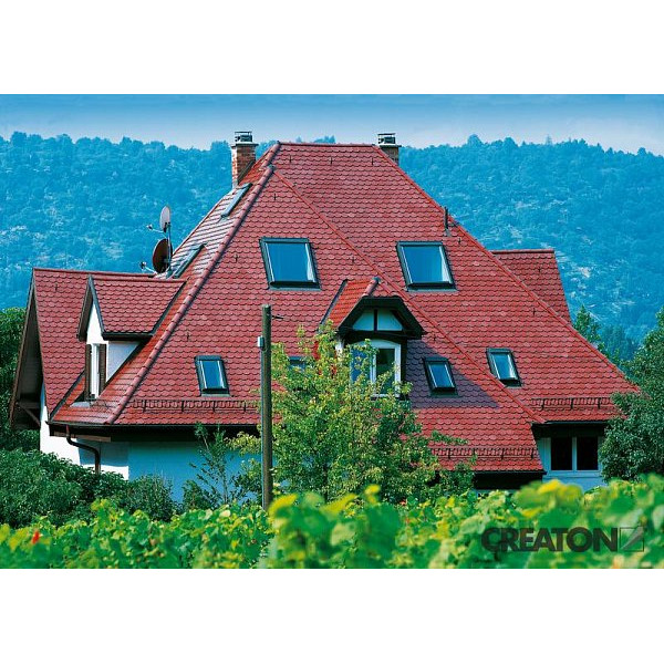 Керамічна черепиця Creaton Biber Klassik Finesse, колір Червоний