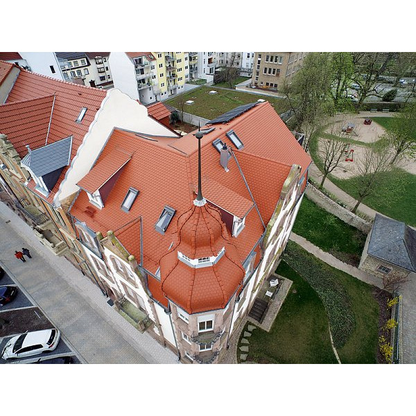 Керамічна черепиця Creaton Biber Manufaktur Segmentschnitt, натуральний червоний